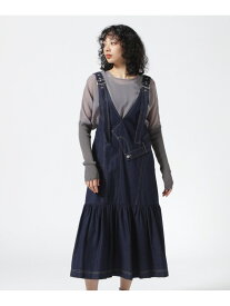 AULA AILA/MANY PARTS ASYMMETRY DENIM JUMPER SKIRT ROYAL FLASH ロイヤルフラッシュ スカート その他のスカート ブラック ブルー【送料無料】[Rakuten Fashion]