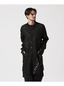 KMRii/ケムリ/Splash Linen Long Shirt ROYAL FLASH ロイヤルフラッシュ トップス シャツ・ブラウス ブラック ホワイト【送料無料】[Rakuten Fashion]