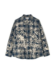 WHITELAND/�z���C�g�����h/BLEACH CHECK SHIRTS LHP �G���G�C�`�s�[ �g�b�v�X �V���c�E�u���E�X �u���b�N ���b�h �l�C�r�[�y���������z[Rakuten Fashion]