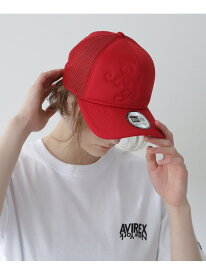 カーシブ ロゴ メッシュ キャップ / CURSIVE LOGO MESH CAP AVIREX アヴィレックス 帽子 その他の帽子 ブラック グレー ホワイト ベージュ レッド【送料無料】[Rakuten Fashion]