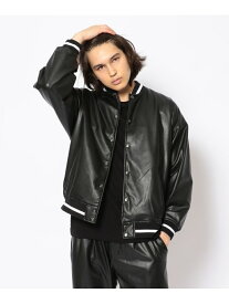 【SALE／30%OFF】LUSOR(ルーソル)Ecoleather Stadium jumper エコレザースタジャン B'2nd ビーセカンド トップス シャツ・ブラウス ブラック【RBA_E】【送料無料】[Rakuten Fashion]