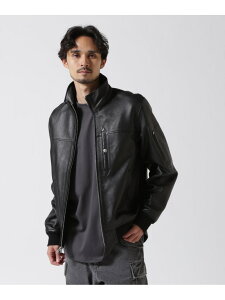 STAND LEATHER MA-1 MOD JACKET / �X�^���h ���U�[ MA-1 AVIREX �A���B���b�N�X �W���P�b�g�E�A�E�^�[ ���C�_�[�X�W���P�b�g �O���[�� �u���b�N�y���������z[Rakuten Fashion]