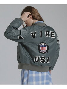 sWOMAN/50th AnniversarytMA-1 SIGNATURE BIG LOGO/MA-1 VOl`[rbOS AVIREX ABbNX WPbgEAE^[ u]EWp[ bh ubNyz[Rakuten Fashion]