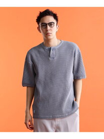 【SALE／30%OFF】THERMAL PIGMENT O/D HENLEY NECK T-SHIRT/サーマル オーバーダイ ヘンリーネック Tシャツ Schott ショット トップス カットソー・Tシャツ ブラウン グリーン ブラック ブルー【RBA_E】【送料無料】[Rakuten Fashion]