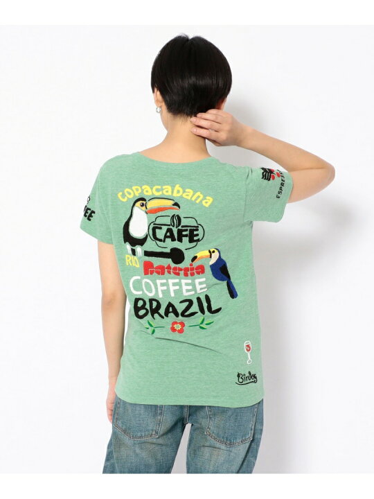 楽天市場】birdog/バードッグ/hand embroidery t-shirts -COFFEE 