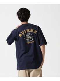《WEB&DEPOT限定》TOMCAT T-SHIRT AVIREX アヴィレックス トップス カットソー・Tシャツ ブラック ピンク ネイビー ホワイト【送料無料】[Rakuten Fashion]