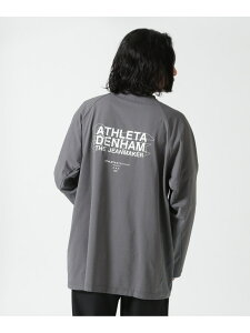 DENHAMxATHLETA/�f���n��×�A�X���^/COLLABORATION LS TEE ROYAL FLASH ���C�����t���b�V�� �g�b�v�X �J�b�g�\�[�ET�V���c �u���b�N �O���[�y���������z[Rakuten Fashion]