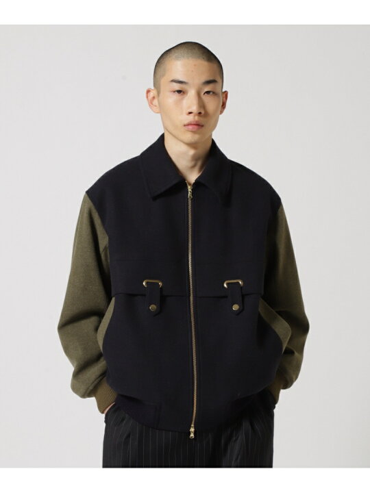 楽天市場】TAUPE/トープ/キルトライナーブロッキングジップブルゾン 