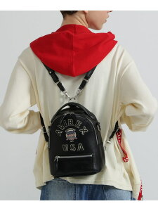 �s���c�X����tVARSITY LEATHER MINI BACKPACK/AVX 5653 AVIREX �A���B���b�N�X �o�b�O ���̑��̃o�b�O �u���b�N ���b�h�y���������z[Rakuten Fashion]