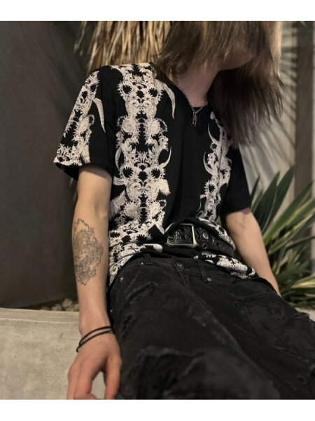 【SALE／30%OFF】KMRii/ケムリ/Magnolia Feather 02 Cut ROYAL FLASH ロイヤルフラッシュ トップス カットソー・Tシャツ ブラック ホワイト【RBA_E】【送料無料】[Rakuten Fashion]１;ホワイト
