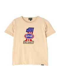 直営限定/KID'S SS T-SHIRT "NO.1 AMERICAN"/キッズ ティーシャツ "ナンバーワンアメリカン Schott ショット トップス カットソー・Tシャツ ベージュ グレー ホワイト【送料無料】[Rakuten Fashion]