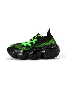 grounds/�O���E���Y/MOOPIE EL/BLACK NEON GREEN ROYAL FLASH ���C�����t���b�V�� �V���[�Y�E�C �X�j�[�J�[ �u���b�N�y���������z[Rakuten Fashion]
