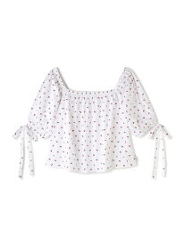 LittleSunnyBite/リトルサニーバイト/Cherry mini blouse/ミニブラウス LHP エルエイチピー トップス シャツ・ブラウス ホワイト ブラック ブルー【送料無料】[Rakuten Fashion]