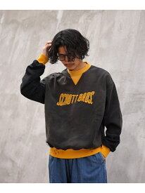 【SALE／40%OFF】VINTAGE 2TONE CREW SWEAT/ヴィンテージ 2トーン クルースウェット Schott ショット トップス スウェット・トレーナー ブラック オレンジ グリーン【RBA_E】【送料無料】[Rakuten Fashion]