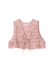 LittleSunnyBite/リトルサニーバイト/Frill vest/フリルベスト LHP エルエイチピー トップス ベスト・ジレ ピンク ホワイト【送料無料】[Rakuten Fashion]