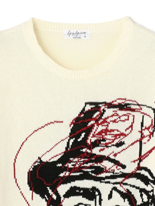 楽天市場】Yohjiyamamoto/ヨウジヤマモト/社長柄丸首長袖B LHP 