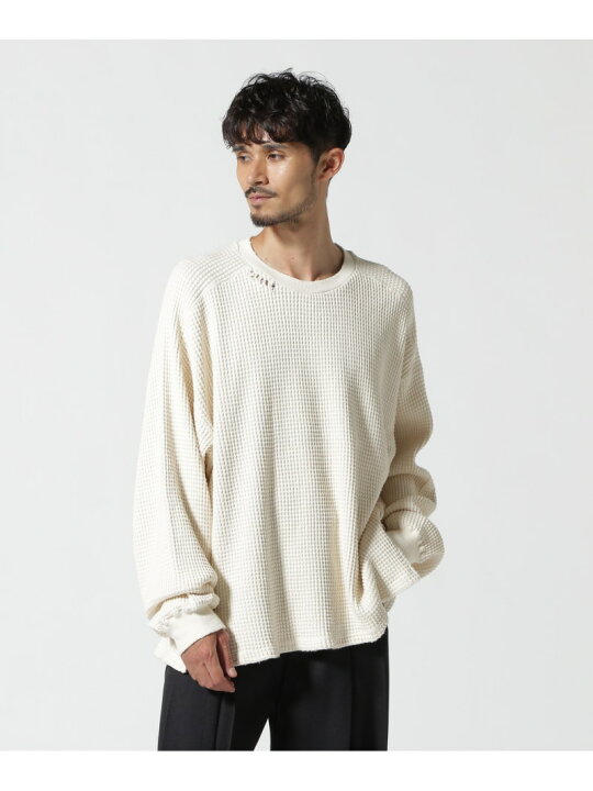 楽天市場】ANCELLM/アンセルム/DAMAGE HEAVY WAFFLE OVERSIZED LS