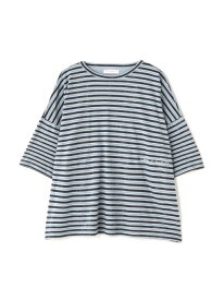 LittleSunnyBite/リトルサニーバイト/Stripe big tee/ビックTシャツ LHP エルエイチピー トップス カットソー・Tシャツ ブルー ピンク レッド【送料無料】[Rakuten Fashion]