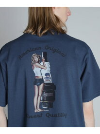 SS T-SHIRT PLUG ADVERTISING/プラグピンナップ Tシャツ Schott ショット トップス カットソー・Tシャツ ホワイト ネイビー グレー【送料無料】[Rakuten Fashion]