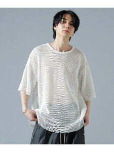 DankeSchon/�_���P�V�F�[��/MESH S/S TEE LHP �G���G�C�`�s�[ �g�b�v�X �J�b�g�\�[�ET�V���c �z���C�g �u���b�N �O���[�y���������z[Rakuten Fashion]