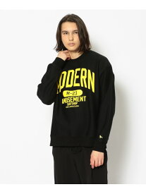 【SALE／30%OFF】ModernAmusement/モダンアミューズメント/ピグメントSWEAT RAWLIFE ロイヤルフラッシュ トップス スウェット・トレーナー ブラック ブルー【RBA_E】【送料無料】[Rakuten Fashion]