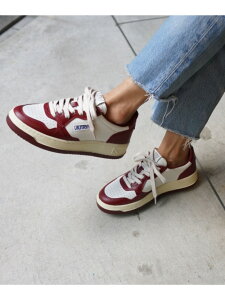 AUTRY���I�[�g���[��WOMEN'S MEDALIST_LOW_LEATHER/LEATHER BICOLOR B'2nd �r�[�Z�J���h �V���[�Y�E�C �X�j�[�J�[ �u���b�N �u���E�� ���b�h �O���[���y���������z[Rakuten Fashion]
