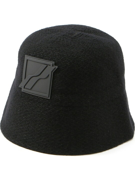 We11done Knit Bucket Hat we11done Felted Knit Narrow Bucket Hat with Pin - grey  main image 3