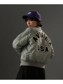 《WOMENS》MA-1 コマーシャル ロゴ/MA-1 COMMERCIAL LOGO AVIREX アヴィレックス ジャケット・アウター ブルゾン・ジャンパー シルバー ブラック レッド グリーン【送料無料】[Rakuten Fashion]