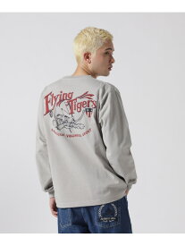 《WEB&DEPOT限定》MILITARY MOTIF LONG SLEEVE T-SHIRT / ミリタリーモチーフ 長袖 Tシャツ AVIREX アヴィレックス トップス カットソー・Tシャツ グリーン グレー ホワイト ブラック ブラウン【送料無料】[Rakuten Fashion]