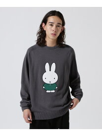 POP TRADING COMPANY/Pop&Miffy Applique Knitted Crewneck GARDEN TOKYO ガーデン トップス ニット グレー【送料無料】[Rakuten Fashion]