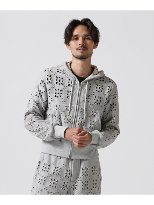楽天市場】MASU/エムエーエスユー/FLOWER HOLE ZIP-UP SWEAT PARKA 