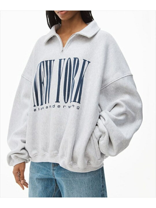 楽天市場】alexanderwang/アレキサンダーワン/HALF ZIP SWEATSHIRT  