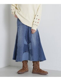 SWITCHING STRETCH DENIM SKIRT/スウィッチングストレッチデニムスカート AVIREX アヴィレックス スカート その他のスカート ブルー ブラック【送料無料】[Rakuten Fashion]