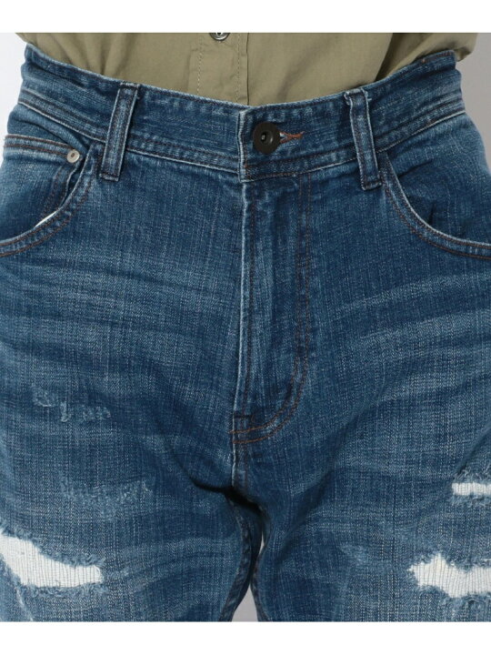 楽天市場】ダメージスキニージーンズ/ DAMAGE SKINNY JEANS AVIREX 