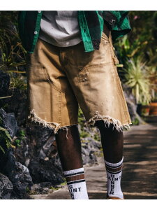 SAINT MICHAEL/Zg}CP/DOUBLE KNEE SHORTS BEIGE ROYAL FLASH CtbV pc ̑̃pc x[Wyz[Rakuten Fashion]