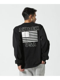 《WEB&DEPOT限定》AMERICAN FLAGS L/S T-SHIRT / アメリカン フラッグス 長袖 Tシャツ / AVIREX AVIREX アヴィレックス トップス カットソー・Tシャツ ブラック グリーン ホワイト ブラウン【送料無料】[Rakuten Fashion]