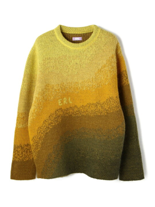 楽天市場】ERL/イーアールエル/MENS BOWY SWEATER KNIT/グラデーション 