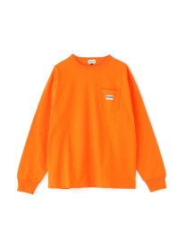 LS WORK LABEL POCKET/ワークラベル ポケット ロングスリーブ Tシャツ Schott ショット トップス カットソー・Tシャツ オレンジ ブラック ホワイト ベージュ【送料無料】[Rakuten Fashion]
