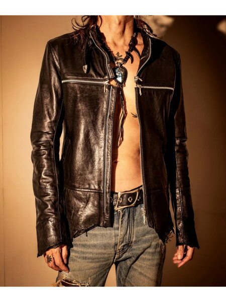 14th Addiction/フォーティーンスアディクション/CROSS ZIP RIDERS ROYAL FLASH ロイヤルフラッシュ ジャケット・アウター ブルゾン・ジャンパー ブラック【送料無料】[Rakuten Fashion]