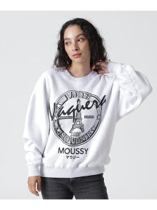 VAQUERA×MOUSSY/���@�P��×�}�E�W�[/VQ OVERSIZED SWEATSHIRT ROYAL FLASH ���C�����t���b�V�� �g�b�v�X �J�b�g�\�[�ET�V���c �u���b�N �O���[�y���������z[Rakuten Fashion]