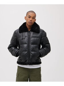 LEATHER DOWN BOMMER JACKET / U[ _E {}[ WPbg AVIREX ABbNX WPbgEAE^[ C_[XWPbg ubN uEyz[Rakuten Fashion]