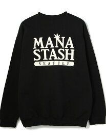 MANASTASH/マナスタッシュ/LeafLogoSweat/リーフロゴスウェット LHP エルエイチピー トップス スウェット・トレーナー ブラック ホワイト【送料無料】[Rakuten Fashion]