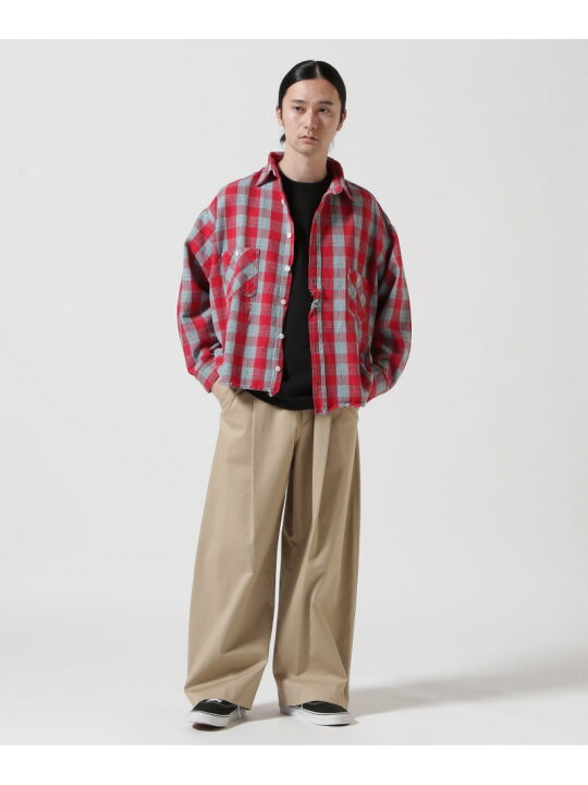 楽天市場】SAINT MICHAEL/セント マイケル/FRNL CHECK SHIRTS/RD+BU 