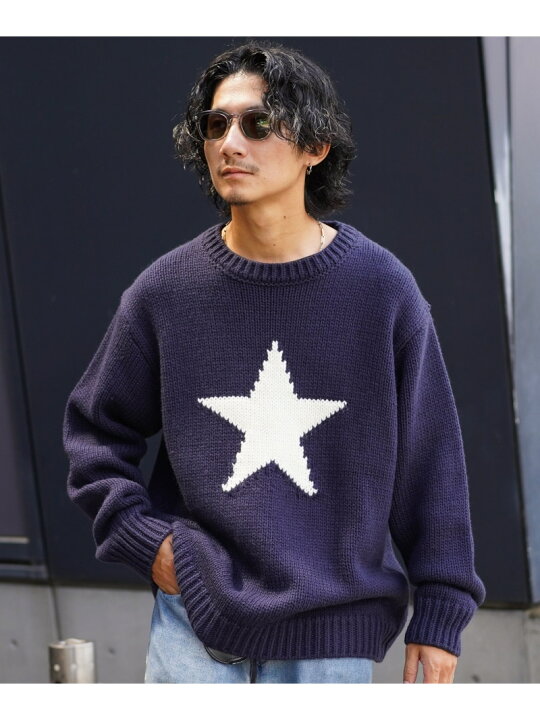 楽天市場】CREW KNIT STAR/クルーネックニット スター Schott ショット 