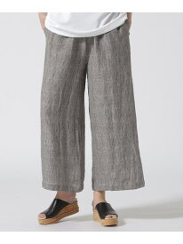 【SALE／50%OFF】B omnivore/ビーオムニボー リネン100% チェック&ストライプパンツ BEAVER ビーバー パンツ その他のパンツ グレー イエロー ホワイト【RBA_E】【送料無料】[Rakuten Fashion]