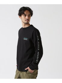【SALE／20%OFF】USAFA EMBROIDERY T-SHIRT / USAFA エンブロイダリー 長袖Tシャツ / AVIREX / アヴィレックス AVIREX アヴィレックス トップス カットソー・Tシャツ ブラック ネイビー ホワイト【RBA_E】【送料無料】[Rakuten Fashion]