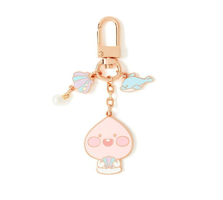 楽天市場 メール便で送料無料 カカオフレンズ 公式 エアポッズ キーリング アピーチ 韓国 もも グッズ キーホルダー チャーム Usプラザ