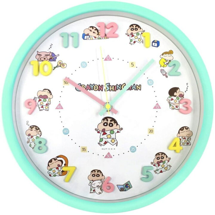 楽天市場 クレヨンしんちゃん 時計 壁掛け時計 アイコンウォールクロック キャラクター時計 5月新商品 パジャマ柄 アルカリ電池サービス しんちゃん シンちゃん アナログ表示 連続秒針 壁掛時計 通販 グッズ キャラクター 子供部屋 新築祝い 引越し祝い ティーズ
