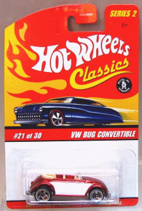 ホットウィール ＶＷ BUG コンバーチブル (赤系) ホットウィールのフォルクスワーゲン・ビートル 各年代別、全