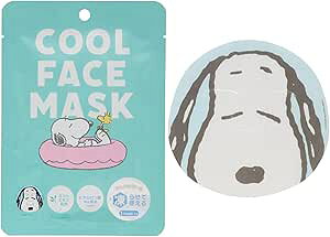スヌーピー フェイスマスク メール便なら何枚でも¥220で全国へ 凍らせて使える SNOOPY クール 顔パック 乾燥肌 化粧雑貨 なりきり フェイスパック 粧美堂